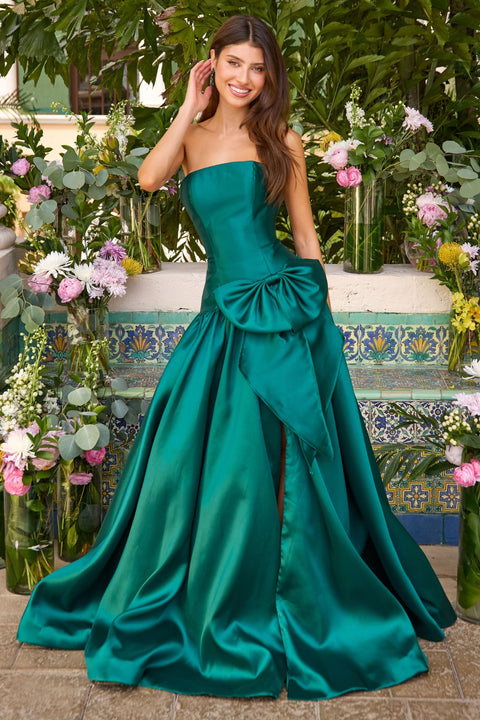 Ava Presley 42477 - Strapless Bow Detail Ball Gown