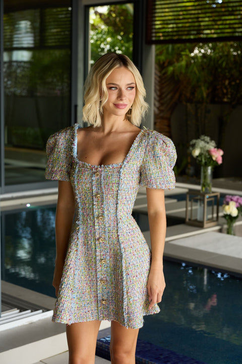 Ava Presley 26721 mini dress with sparkling embellishments