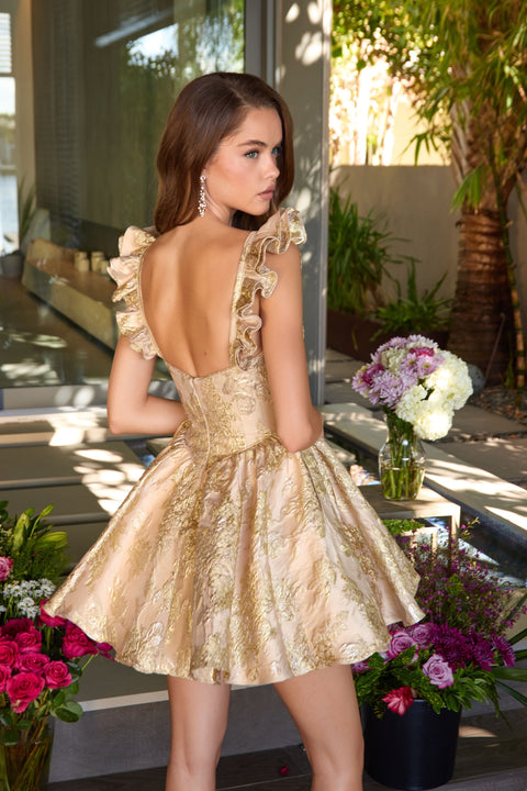 Ava Presley 42395 structured bodice short formal dress