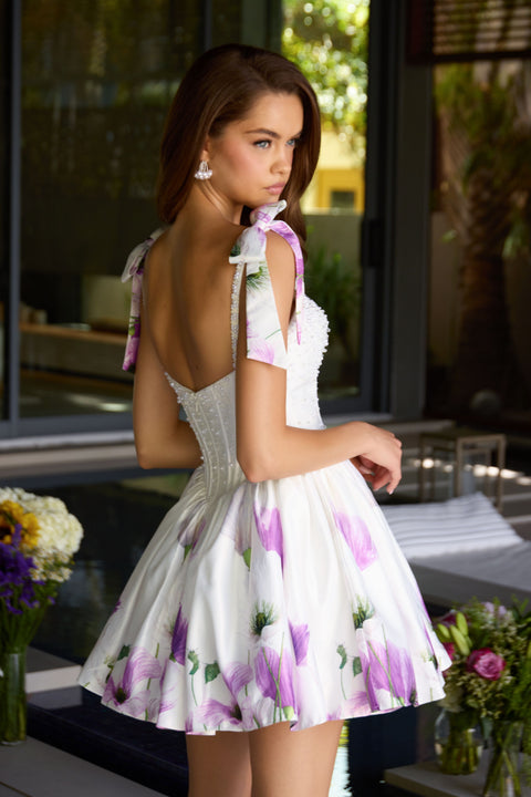 Ava Presley 42432 tie shoulder strap cocktail dress