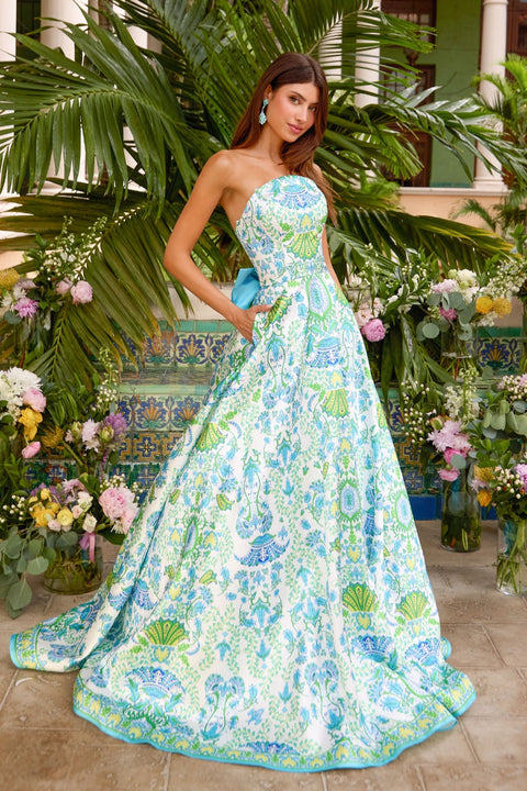 Ava Presley 43017 strapless sweetheart A-line prom gown