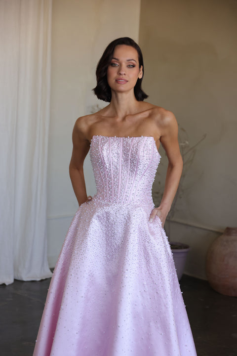 Ava Presley 47283 A line bridal event gown