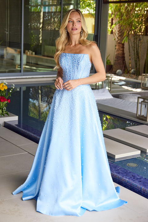 Ava Presley 47283 elegant strapless evening gown