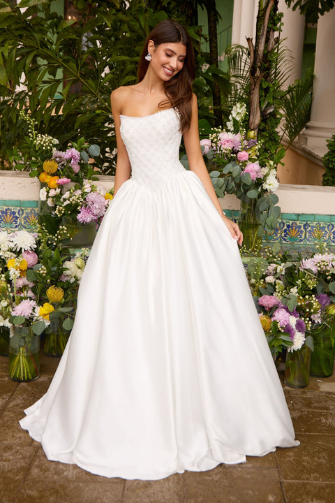 Ava Presley 47364 layered bow detail formal gown