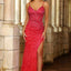 Ava Presley 38837 - Beaded Fringe Lace Up Gown