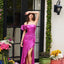 Ava Presley 40082 fitted evening gown with dramatic ruffle