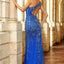 Ava Presley 38829 - One Shoulder Beaded High Slit Gown
