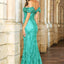 Ava Presley 38856 - Beaded Lace Up Mermaid Gown