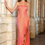 Ava Presley 38854 - Glitter Ruffle High Slit Gown