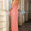 Ava Presley 38854 - Glitter Ruffle High Slit Gown