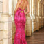 Ava Presley 38817 - Sequin Open Back Mermaid Gown