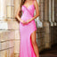 Ava Presley 38853 - Crystal Strap High Slit Gown