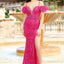 Ava Presley 38873 - Feather Lace Up Mermaid Gown