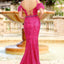 Ava Presley 38873 - Feather Lace Up Mermaid Gown