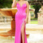 Ava Presley 38827 - Corset Bodice High Slit Gown