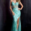 Ava Presley 37305 - Beaded Illusion High Slit Gown