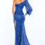Ava Presley 37306 - One Shoulder Glitter Slit Gown