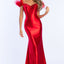 Ava Presley 37310 - Feather Off Shoulder Mermaid Gown