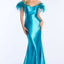 Ava Presley 37310 - Feather Off Shoulder Mermaid Gown
