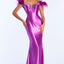 Ava Presley 37310 - Feather Off Shoulder Mermaid Gown