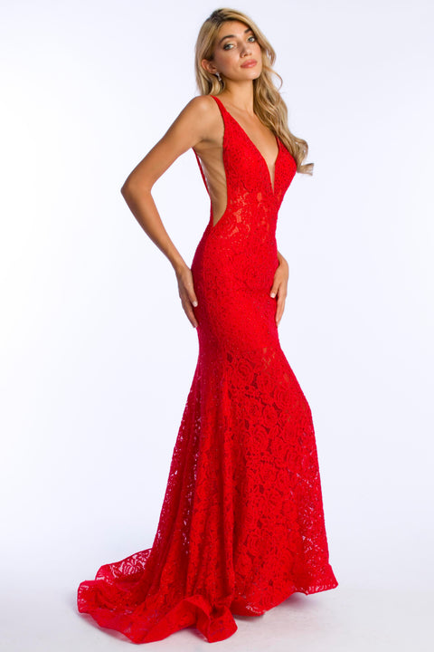 Ava Presley 37315 - Sequin Lace Mermaid Prom Gown