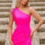 Ava Presley 28223 one shoulder fringe dress
