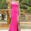 Ava Presley 28600 - One Shoulder Velvet High Slit Gown