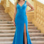 Ava Presley 28599 - Beaded Neck High Slit Gown