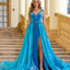 Ava Presley 28599 - Beaded Neck High Slit Gown