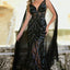 Ava Presley 37374 - Beaded Cape Sleeve Evening Gown