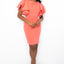 Ava Presley 38558 layered sleeve fitted dress