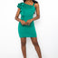 Ava Presley 27711 one shoulder ruffle fitted dress