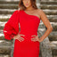 Ava Presley 38570 puff sleeve cocktail dress
