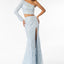 Ava Presley 39243 one shoulder sequin two piece gown