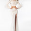 Ava Presley 39259 - Long Sleeve Sequin Slit Gown