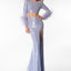 Ava Presley 39259 - Long Sleeve Sequin Slit Gown