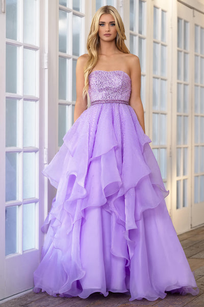 Ava Presley 39561 Strapless Ruffle Prom Gown Dress Ava Presley 39561 Strapless Ruffle Prom Gown Dress
