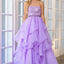 Ava Presley 39561 - Strapless Beaded Tiered Ruffle Ball Gown