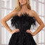 Ava Presley 39232 formal dress with strapless feather bodice