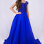 Ava Presley 27722 beaded bodice cap sleeve gown