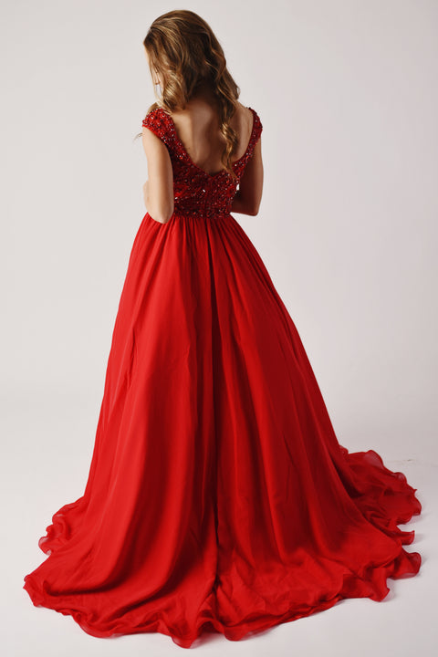 Ava Presley 27722 embellished bodice long gown