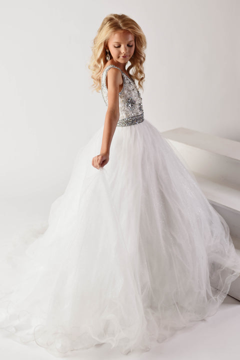Ava Presley 27723 structured bodice long gown