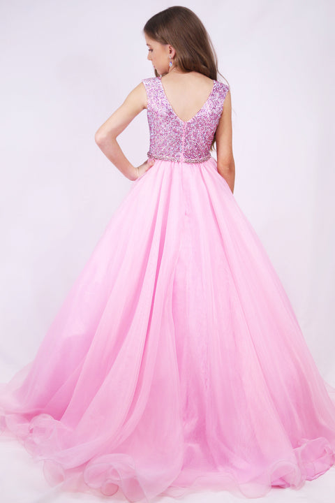 Ava Presley 27724 flowing skirt pageant gown