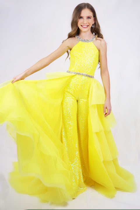 Ava Presley 27725 fitted bodice pageant jumpsuit