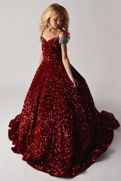 Ava Presley 27733 dramatic flowing skirt gown
