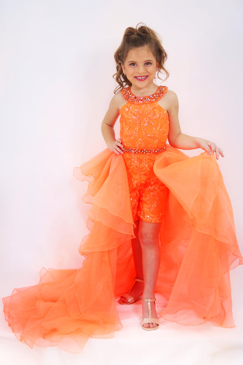 Ava Presley 27735 flowing overskirt party outfit