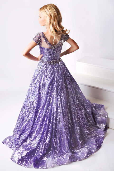 Ava Presley 38029 cap sleeve formal gown
