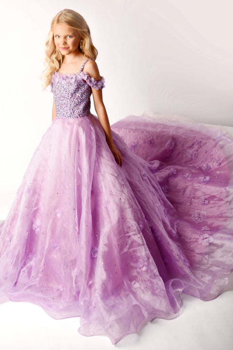 Ava Presley 38034 floral neckline formal dress