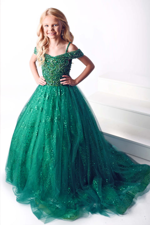 Ava Presley 38035 fitted bodice pageant gown