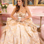 Ava Presley 40049 ball gown with floral embellishment